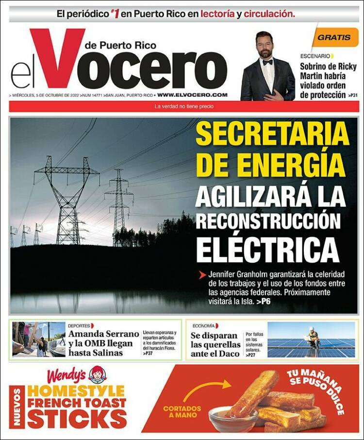 Portada de Vocero (Puerto Rico)