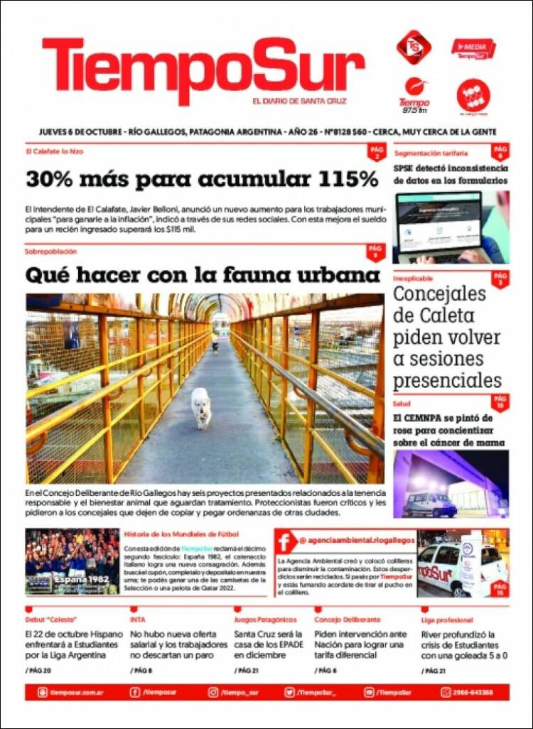 Portada de Tiempo Sur (Argentine)