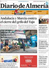 Portada de Diario de Almería (España)