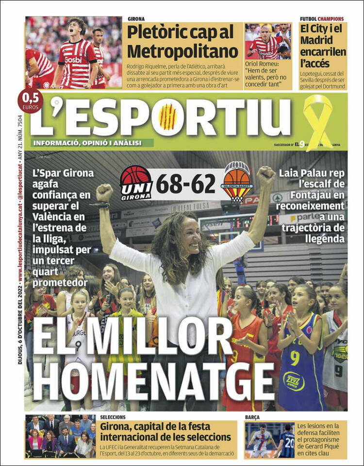 Portada de L'Esportiu : Girona (España)