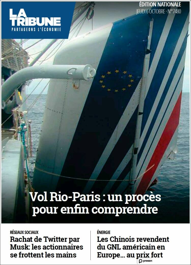 Portada de La Tribune (Francia)