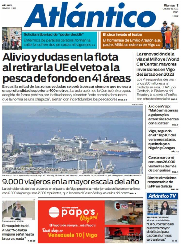 Portada de Atlántico Diario (España)