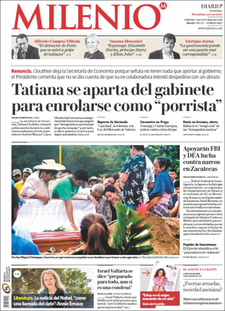 Portada de Milenio (Mexico)