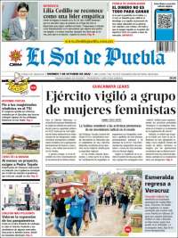 Portada de El Sol de Puebla (México)