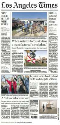 Portada de Los Angeles Times (USA)