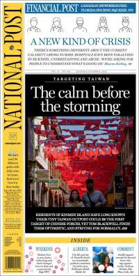 Portada de The National Post (Canadá)