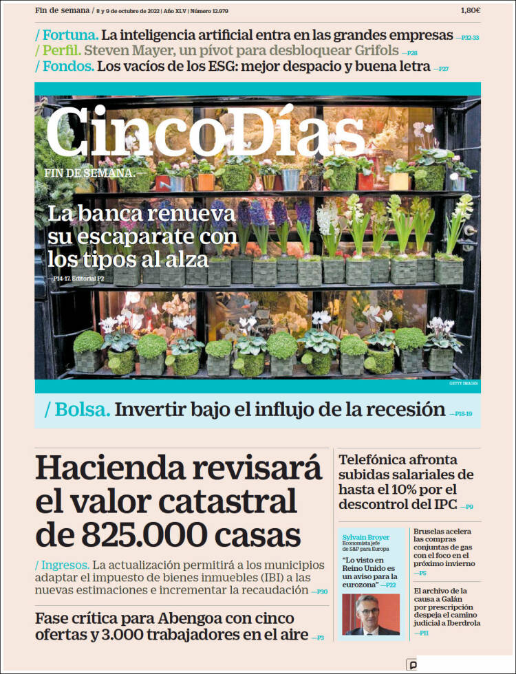 Portada de Cinco Días (Espa&ntilde;a)