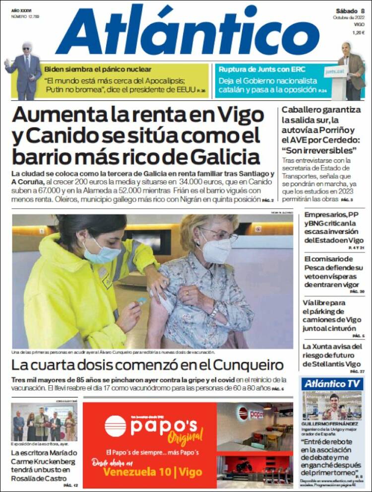 Portada de Atlántico Diario (España)