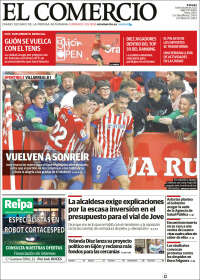 Portada de El Comercio - Gijón (España)