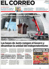 Portada de El Correo (España)