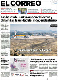 Portada de El Correo - Álava (España)