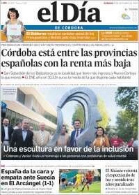 Portada de El Día de Córdoba (España)