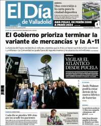 Portada de El Día de Valladolid (España)