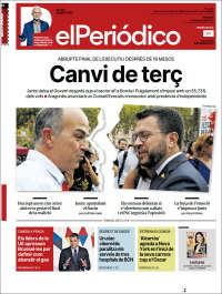 Portada de El Periódico de Catalunya (España)