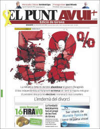 Portada de El Punt Avui - Girona (España)