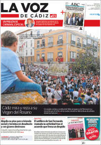 Portada de La Voz de Cádiz (España)