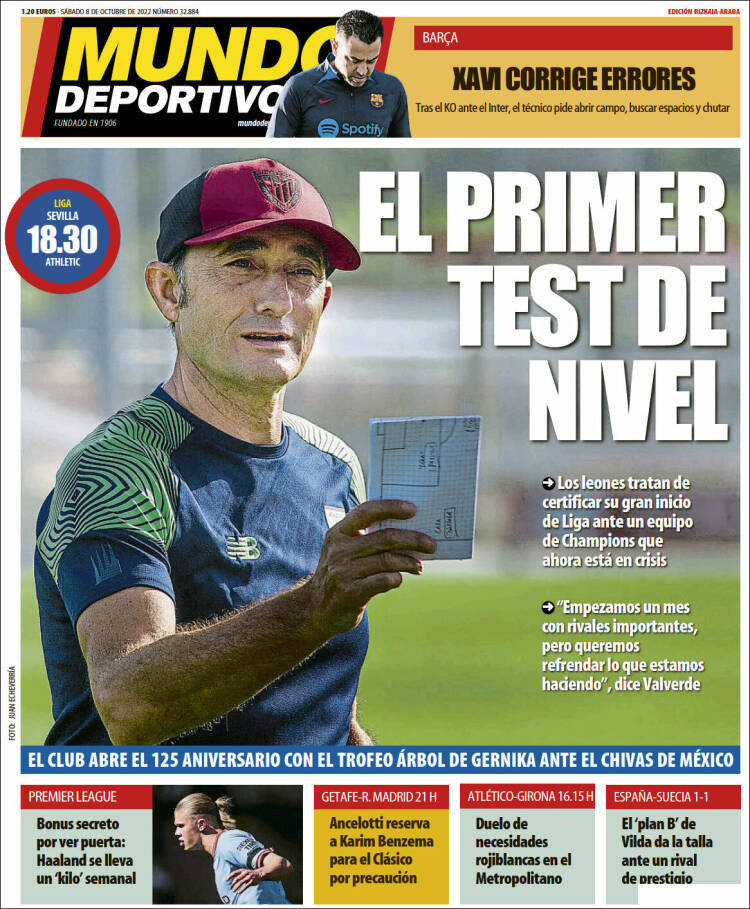 Portada de Mundo Deportivo Bizkaia (España)