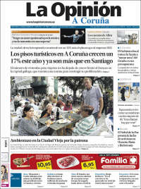 Portada de La Opinión de A Coruña (España)