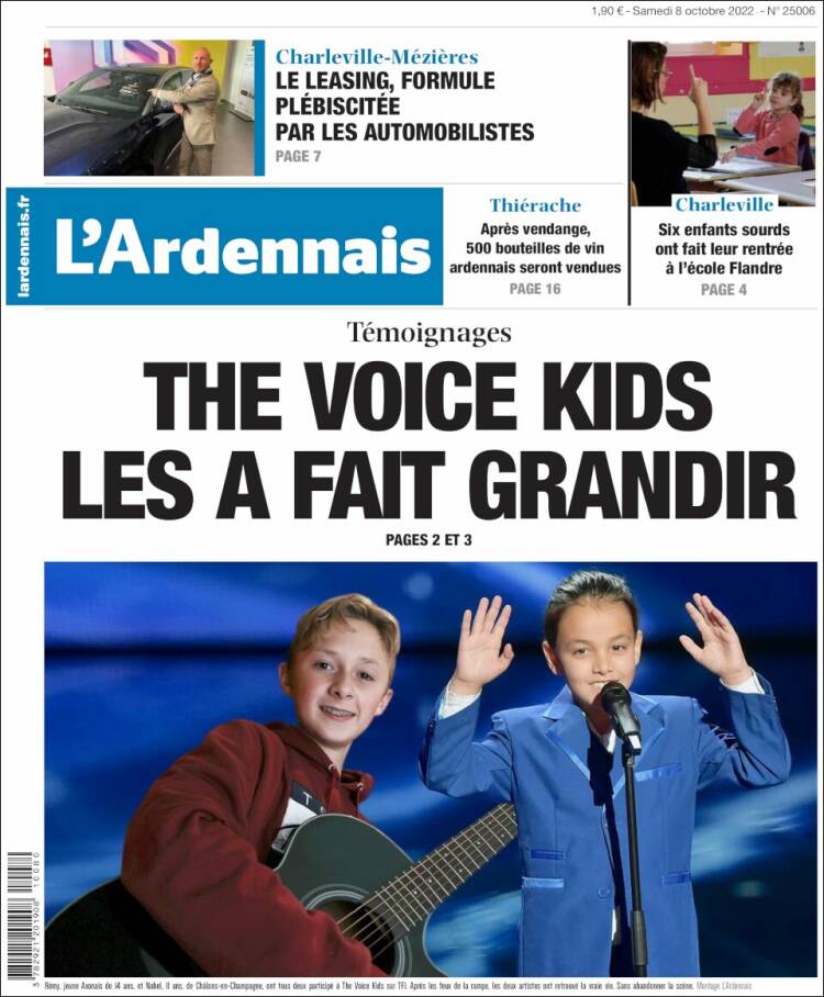 Portada de L'Ardenais (Francia)