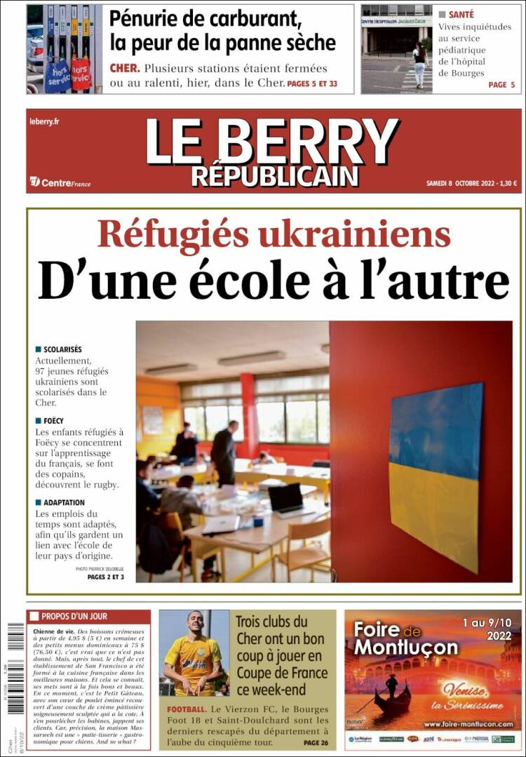 Portada de Berry Republicain (Francia)