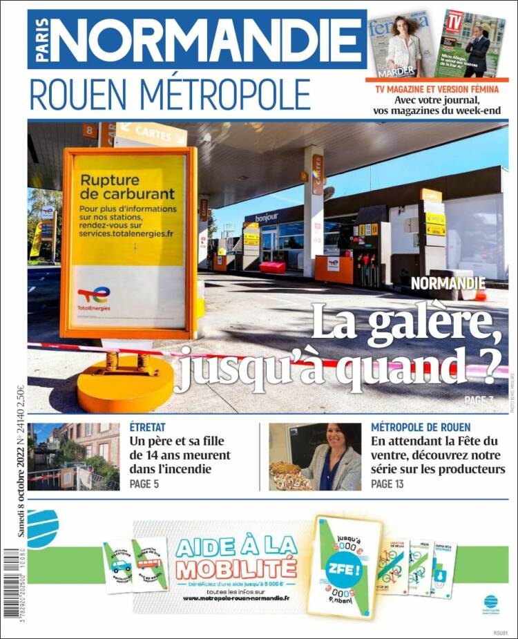 Portada de Paris Normandie (Francia)