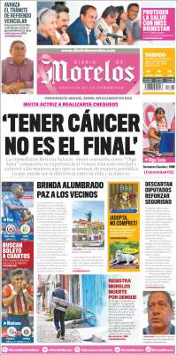 Portada de Diario de Morelos (México)