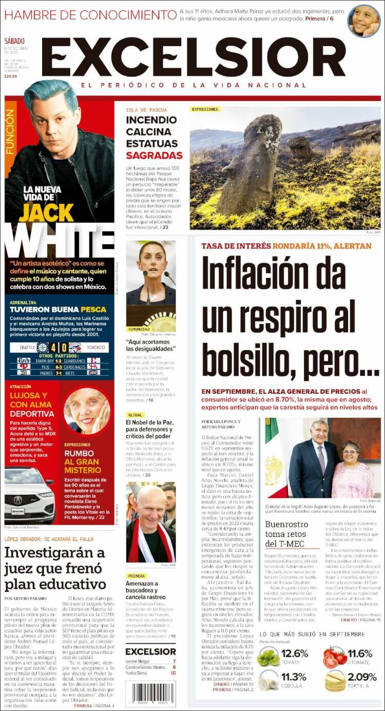 Portada de Excelsior (México)