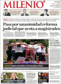 Portada de Milenio de Puebla (México)