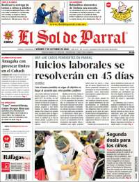 Portada de El Sol de Parral (México)