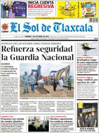 Portada de El Sol de Tlaxcala (México)