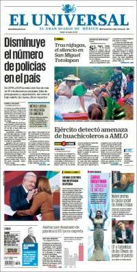 Portada de El Universal (México)