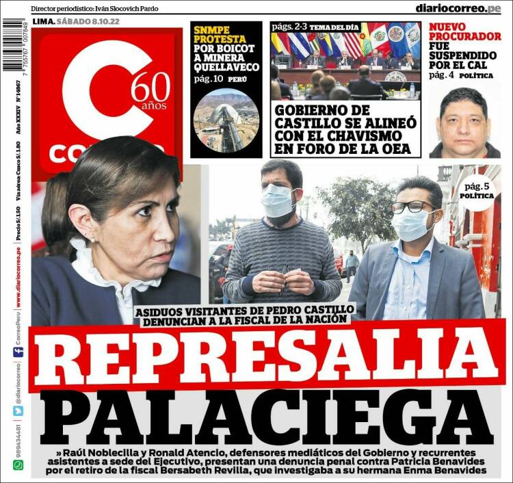 Portada de Diario Correo (Per&uacute;)