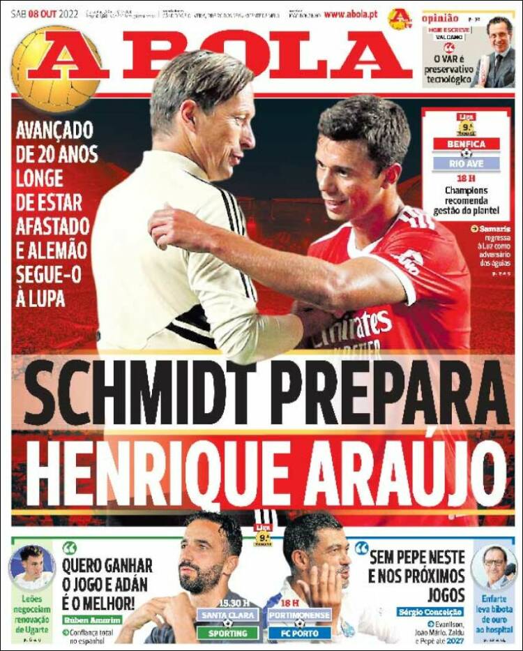 Portada de A Bola (Portugal)