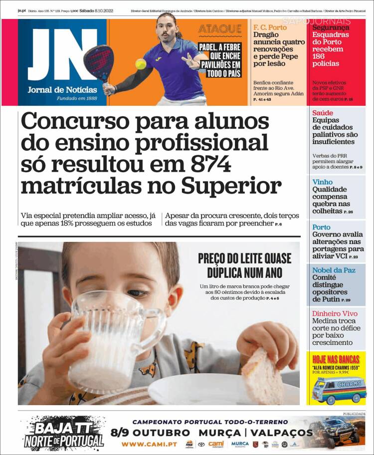 Portada de Jornal de Notícias (Portugal)