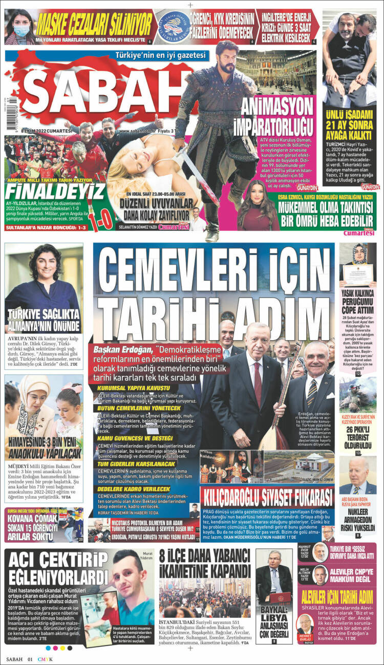 Portada de Sabah (Turqu&iacute;a)