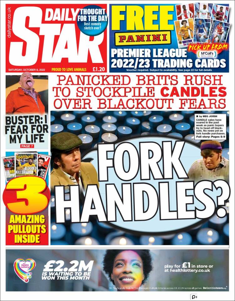 Portada de Daily Star (Reino Unido)