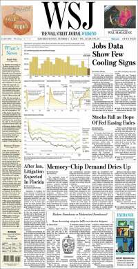 Portada de Wall Street Journal (USA)