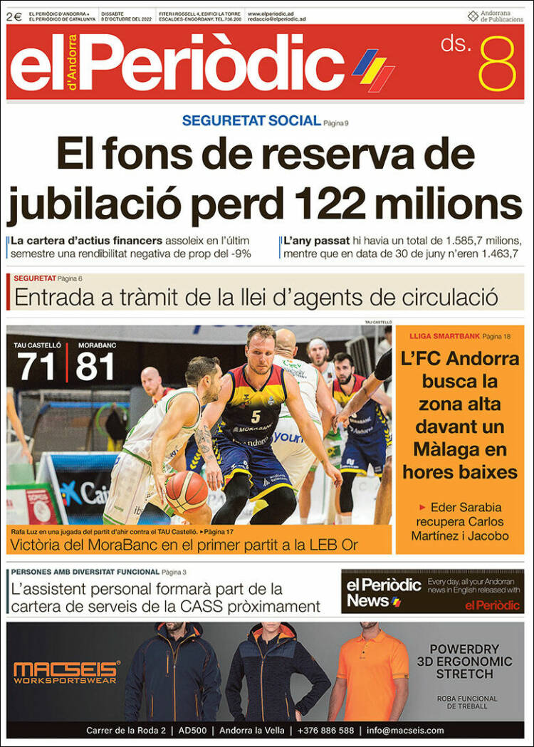 Portada de El Periòdic d'Andorra (Andorra)