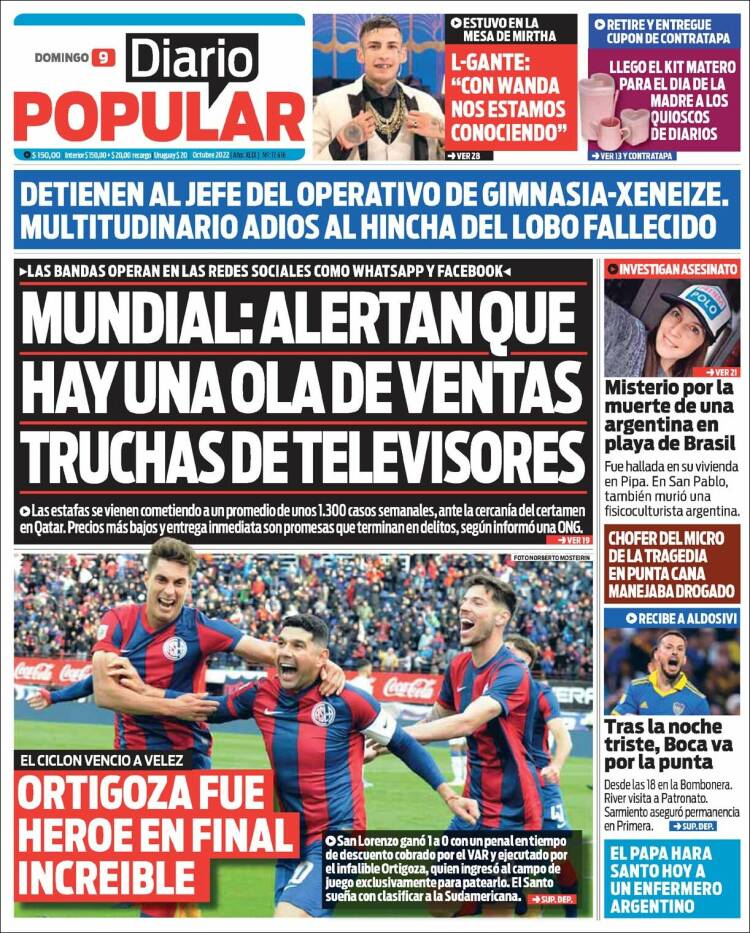 Portada de Diario Popular (Argentina)