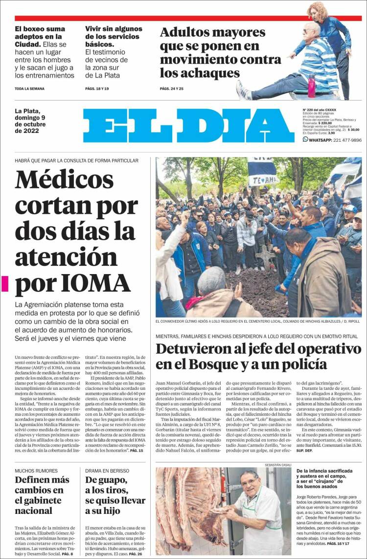 Portada de El Día de la Plata (Argentina)