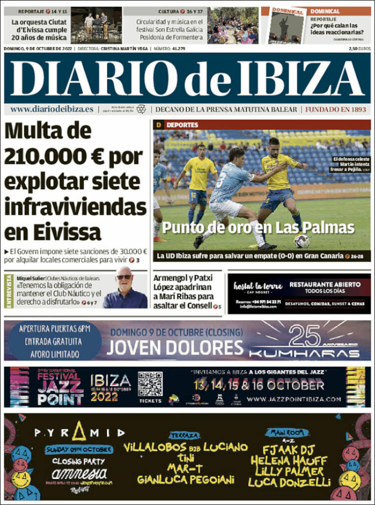 Portada de Diario de Ibiza (Espa&ntilde;a)