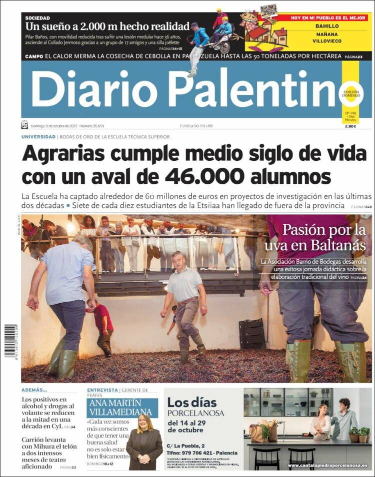 Portada de Diario Palentino (Espa&ntilde;a)