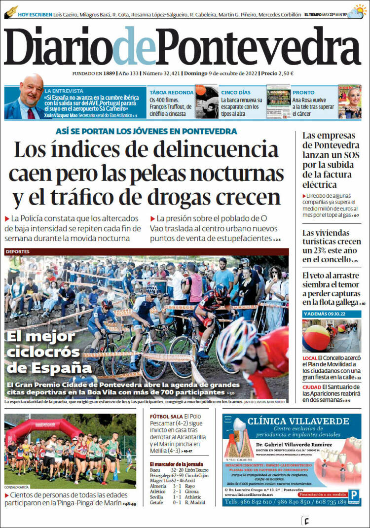 Portada de Diario de Pontevedra (Espa&ntilde;a)