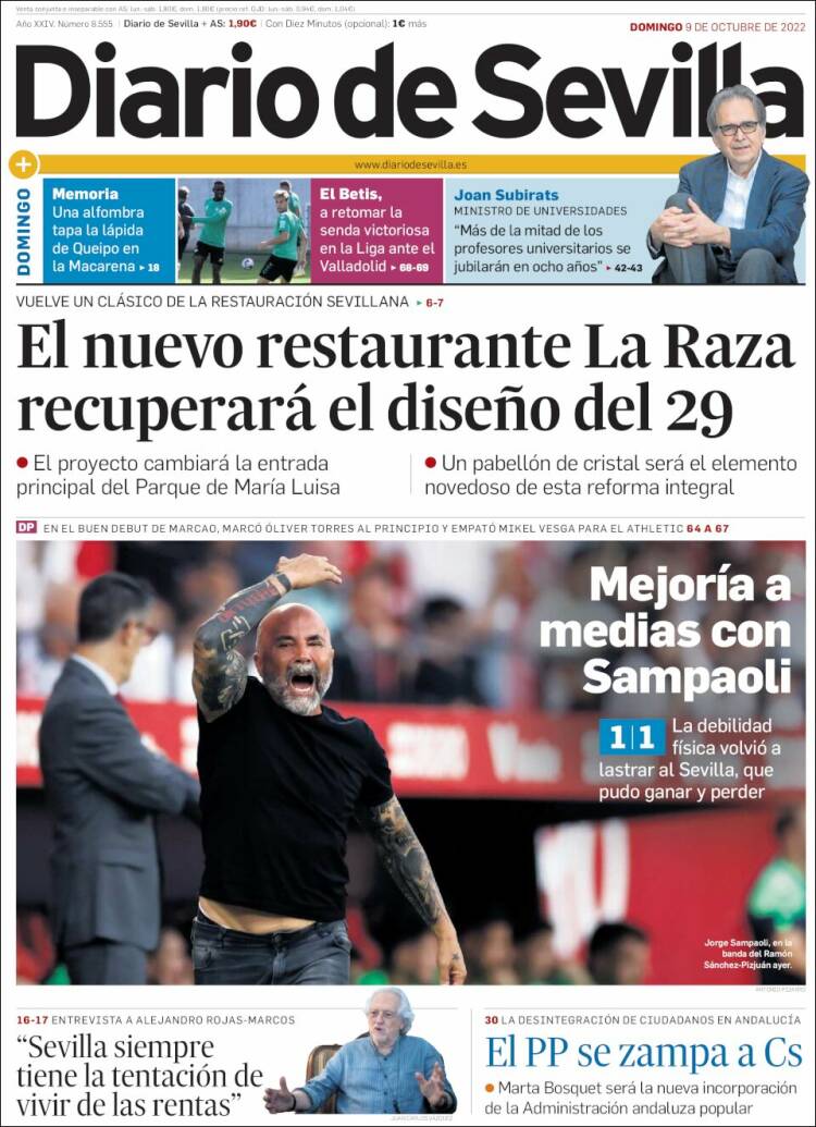 Portada de Diario de Sevilla (Espa&ntilde;a)