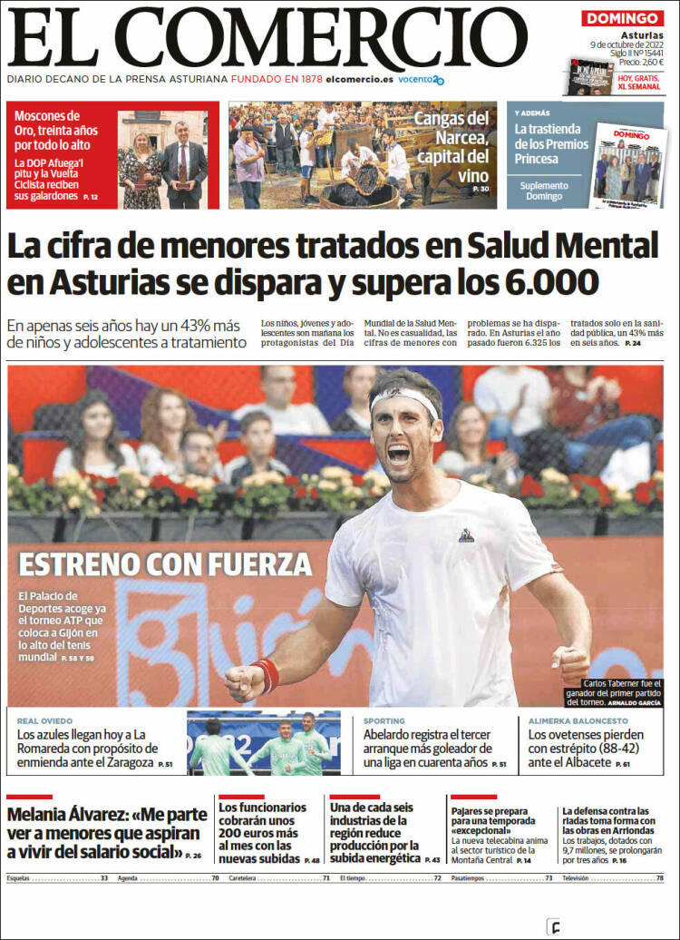 Portada de El Comercio (Espa&ntilde;a)