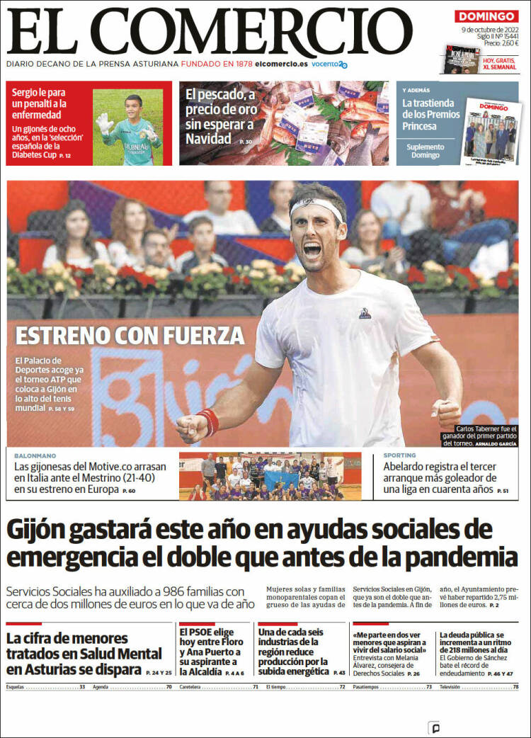 Portada de El Comercio - Gijón (Espa&ntilde;a)