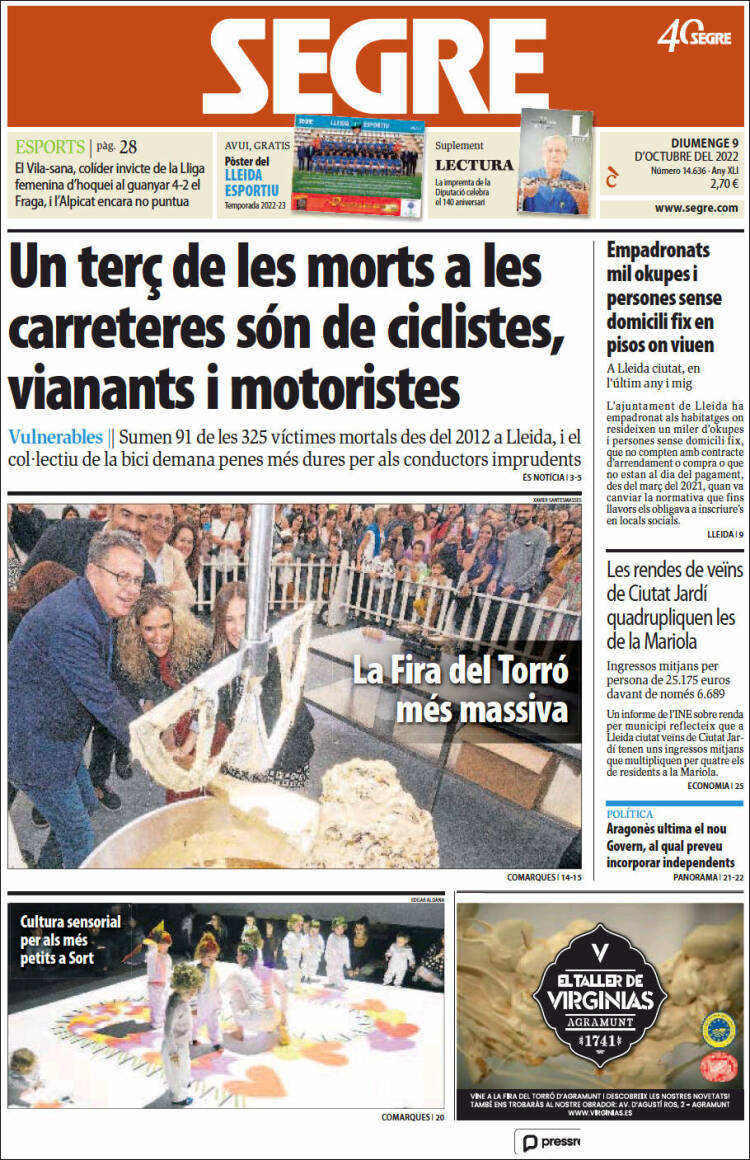 Portada de Segre (Espa&ntilde;a)