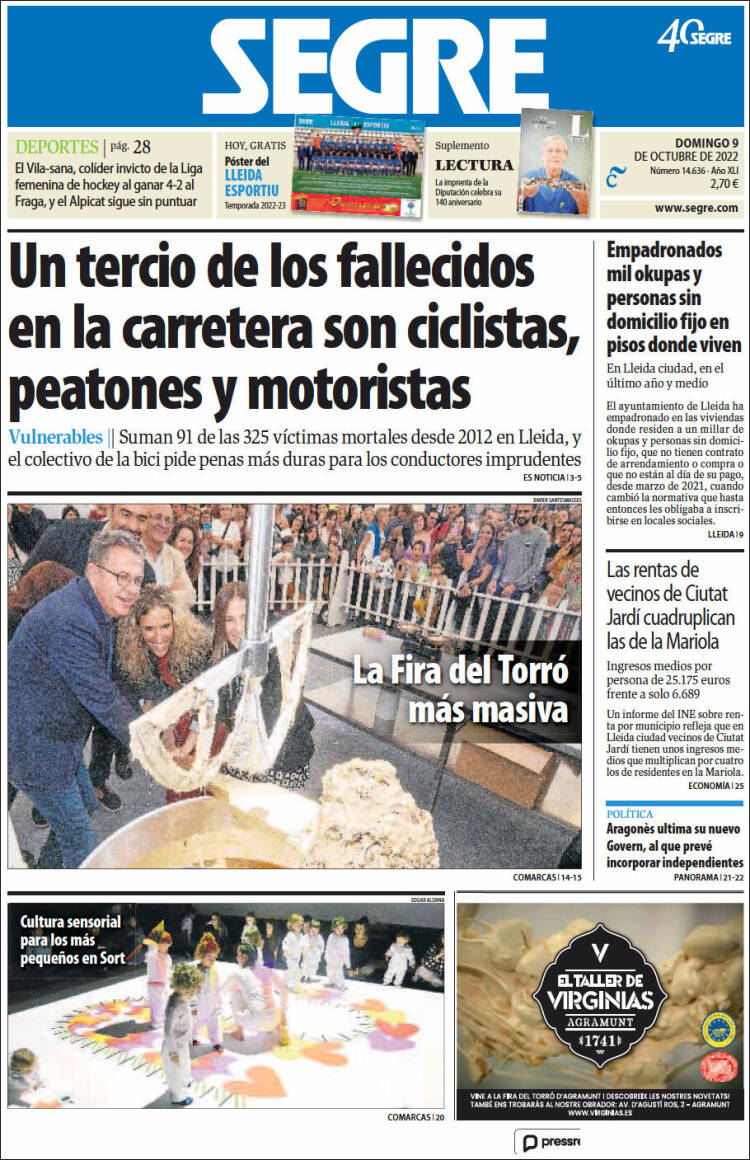 Portada de Segre  (Espa&ntilde;a)