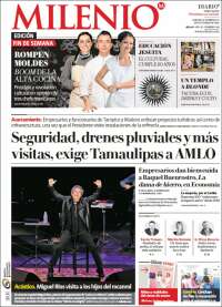 Portada de Milenio - Tamaulipas (México)