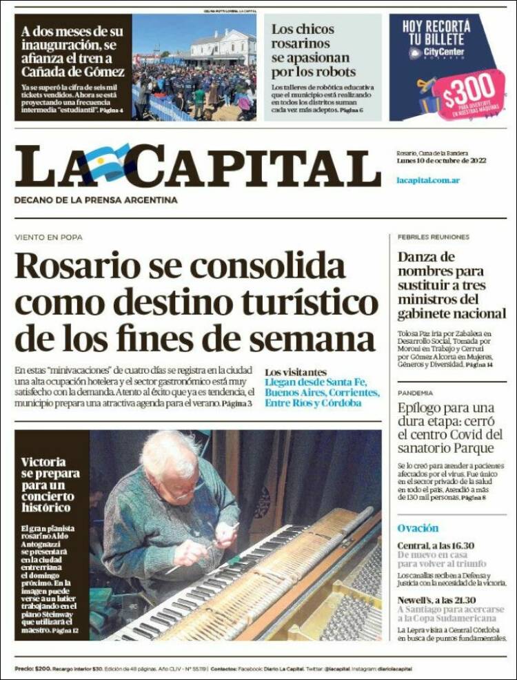 Portada de La Capital - Rosario (Argentina)